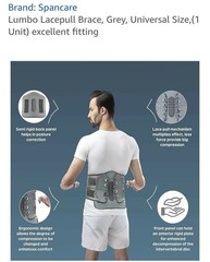 Lumbo Lacepull Brace, Grey, Universal Size,(1 Unit) Excellent Fitting