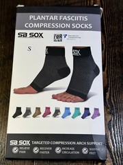 SB Sox Plantar Fasciitis Compression socks for Men & Women Arch Support S M L