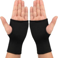 JUSDIQIR Palm Brace Wrist Support Sleeves (1 Pair), Everyday One Size, Black