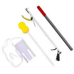 Hip Kit Daily Living Aids for Mobility, 26" Reacher, Metal Shoehorn
