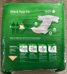 2pk (20 Each) FitRight XL ADULT DIAPERS Size 56in-64in FITPLUSXLG OptiFit Briefs