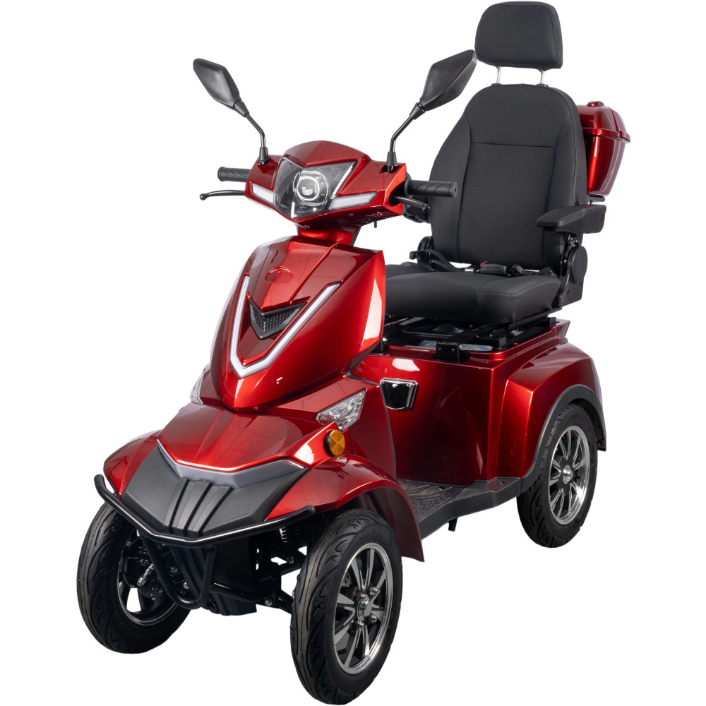 HS4W-A1R Heavy Duty 4 Wheel Mobility Scooters, Red Color