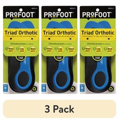(3 Pack) Triad Orthotic Insoles for Knee, Leg & Back Pain, Men’S 8-13, 1 Pair