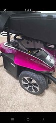 Pride Jazzy Air 2 Electric Wheelchair Purple Black Joystick Control