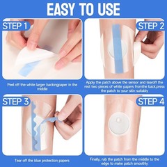 60 Count Latex-Free Transparent Patches for Libre 3 – Ultimate Sensor Protection