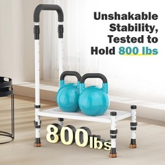 Adjustable Height Car Step Stool with Handrail for RV, SUV & Truck,up to 800 lbs