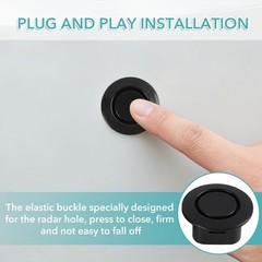 10 Pcs Car Bumper Hole Plugs, 22mm Universal Parking Sensor Delete Caps, Nylon