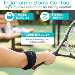 Tennis Elbow Brace for Men & Women 2 Pack – Tendonitis Elbow Brace For Bursitis,