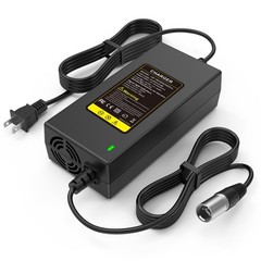 24V 5A 3-Pin Male XLR Connector Battery Charger for Lakematic, Pride Black