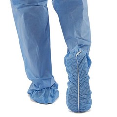 Medline Nonskid Medium-Weight Disposable Shoe Covers