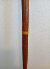 Vintage Brass Duck Head Walking Cane 36” Light Wood Collapsible 2 Piece Stick