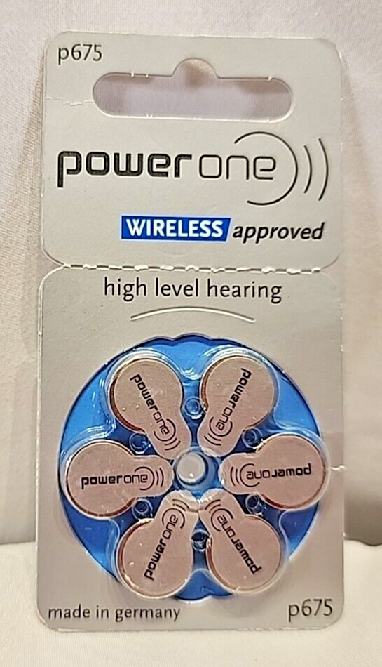 Power One Cochlear Implant Plus Batteries! 6-pack p675, Exp. 08-2026 ~ New