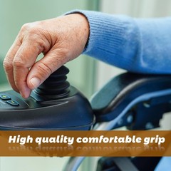 2 Sets Controller Knob and Gaiter for Electric Wheelchair, Universal Black