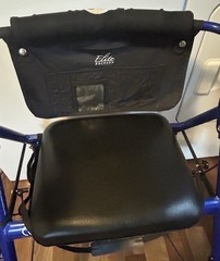 Drive Medical Hugo Elite Rollator Walker with Seat Backrest and Basket Blue