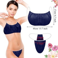Individually Wrapped Disposable Bra & Thong Set – 50 Pieces for Spa Essentials