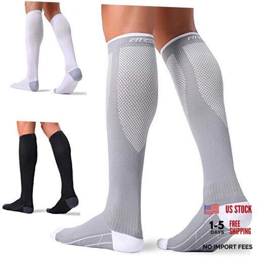 3 Pairs Compression Socks for Women and Men 20 Small-Medium Black+white+grey