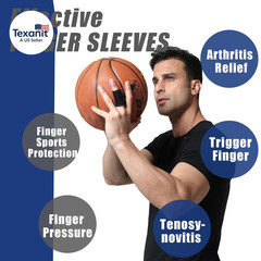 Finger Splint (No Metal Support), 2PCS Upgraded Neoprene Finger Straps/Wraps for