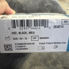 Med Spec 264014 Medium Size ASO Ankle Stabilizer , Lace Up, Orthopedic, Black