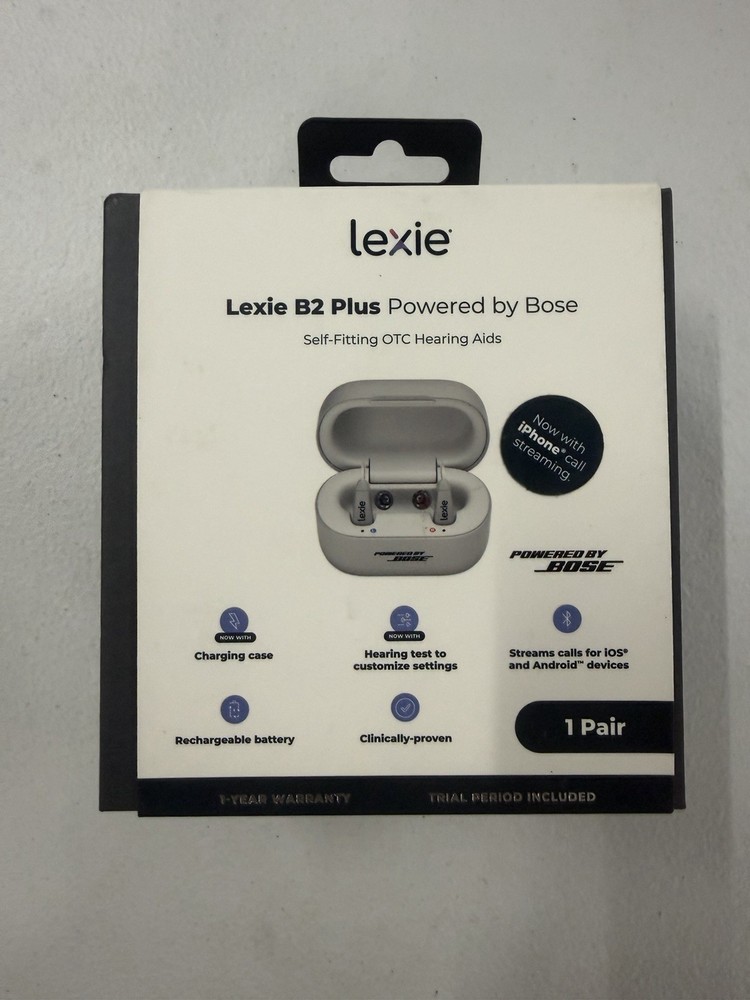 Brand New Lexie B2 Plus OTC Hearing Aids Powered By Bose Bluetooth Rechargeable