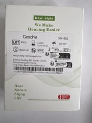 Goodmi GM-902 Rechargeable Hearing Aids Pair W/ Charging Case Beige OTC Adult
