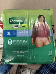 FIT-FLEX Incontinence Underwear for Women, X-Large, Blush (15 Count)