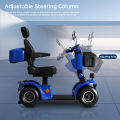 500W 48V/20AH Four Wheels Mobility Scooter for Senior & Adult 330lbs Capacity