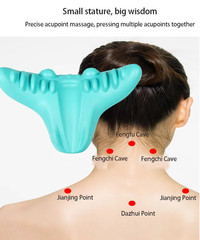 Neck Cloud Cervical Neck Stretcher Pillow Traction Device Pain Relief Massage**