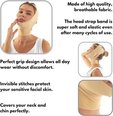 Chin Strap Post Surgical Compression Bandage for Women Face Slimmer Jowl Tigh…