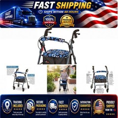 NOVA Rollator Walker Seat & Backrest Cover Set – Aloha Blue