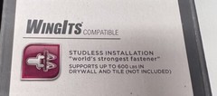 2 Glacier Bay 24” Brushed Stainless Steel Grab Bar’s + Wing It Mounting Kits New