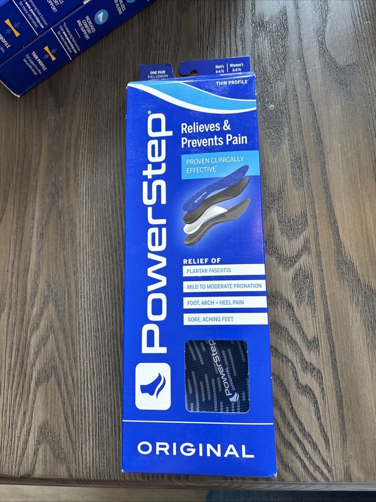 Powerstep Original Thin Profile Full Length Orthopedic Insoles W 8-8.5/M 6-6.5 C