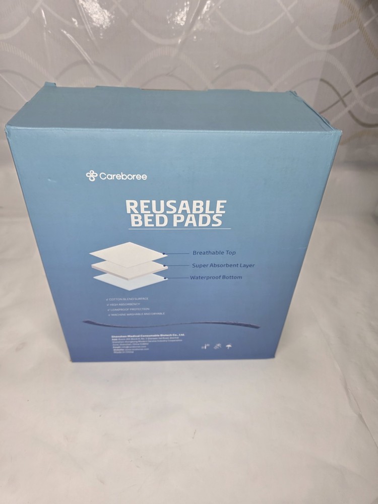 3 Brand New Careboree Reuseable Underpad 18″x24″ Machine Washable Blue
