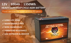 VMAX MB127 AGM Interstate DCM0090 12V 100Ah Wheelchair Battery