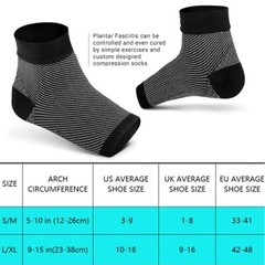 2Pairs Foot Ankle Compression Sleeve Anti Fatigue Heel Arch Pain Relief Socks