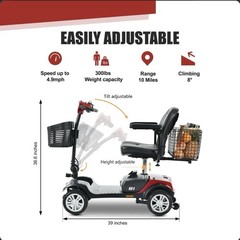Metro Mobility M1 LITE Folding Mobility Scooter – Red