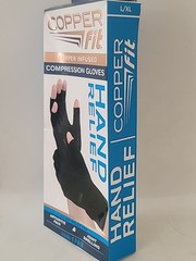 2 Pair COPPER Fit • HAND Relief • COMPRESSION GLOVES Arthritis Pain – LARGE/ XL