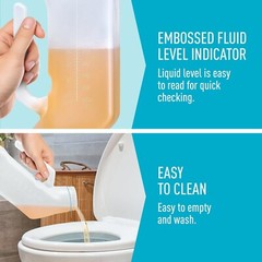4 Pack Urinals for Men Spill Proof with Glow in The Dark Screw Cap