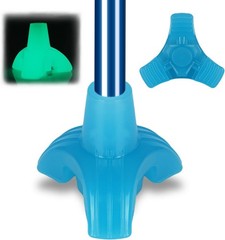 Glow in the Dark Tripod Cane Tip: Non-Slip Rubber for Safety & Stability