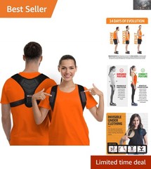 Adjustable Posture Corrector for Men & Women – Clavicle Brace for Pain Relief