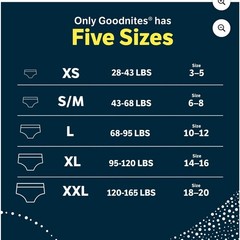 4 packs Goodnites Youth Girls Nighttime Underwear X Large 95-120 lbs 36 ct