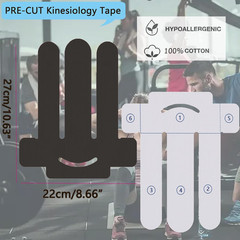 Kinesiology Tape for Shoulder Precut, 12 PCS Shoulder Tape for Pain Relief, Orig