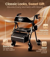 Z63 Rollator with Adjustable Resistance – Speed Control Walker Black