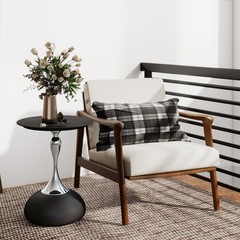 Funecy Metal Round End Tablemodern Pedestal Tablecorner Drink Tablesaccent Side