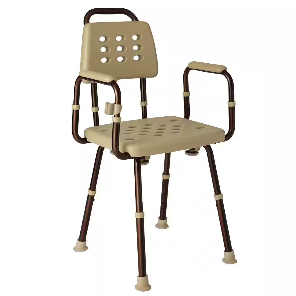 Elements Collection 22.4 in. W x 19.9 in. D Shower Seat with Back Rest with Micr