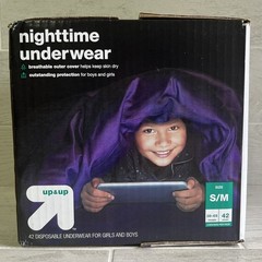 Up & Up Nighttime Disposable Underwear Size S/M 38-65 lbs 42 Count Box