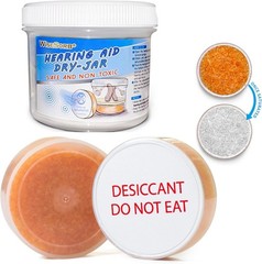 Luxury Hearing Aid Dryer & Jar Set – Monitor Moisture with Indicating Silica Gel