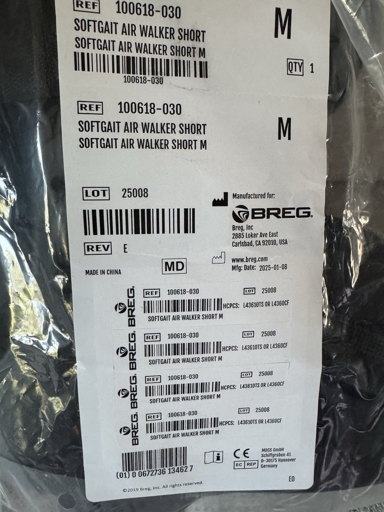 BREG soft gait air walker,short medium size