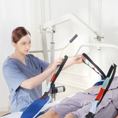 Uimoso Full Body Patient Lift Sling Commode Opening Medical Aid Sling L-Size