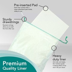 Men’s Urinal Absorbent Bags, 20 count