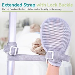 Medical Restraint Mitts for Adults – 2Pcs Anti Scratch Gloves with Grab Plates